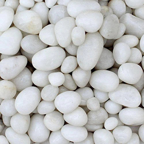 Snow white pebbles