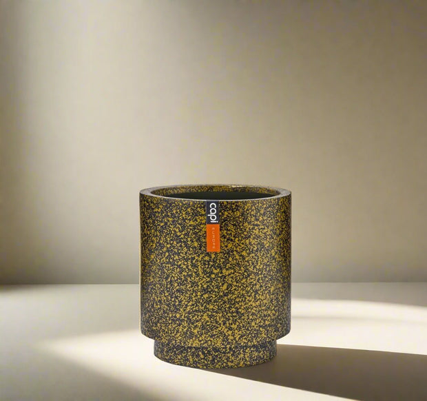 Vase cylinder Terrazzo Gold